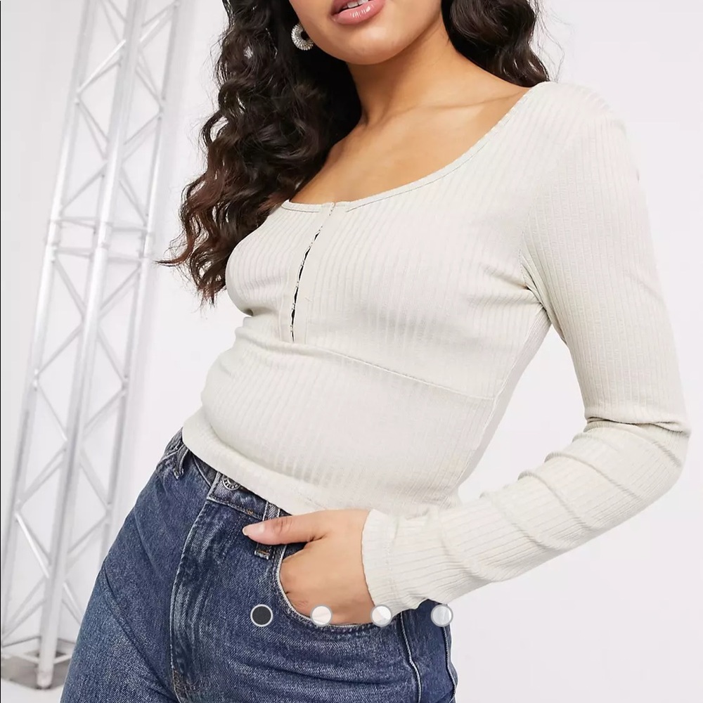 NWT Ribbed long sleeve top